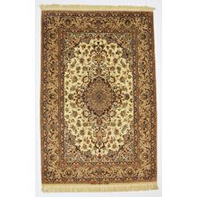 ISFAHAN/ESFAHAN EX.FINE TRAMA IN SETA PERSIA FIRMATO MEHRABI - 198x132