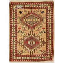  KILIM SUMAKH AZARI FONDO SETA EX.FINE PERSIA - 100X75
